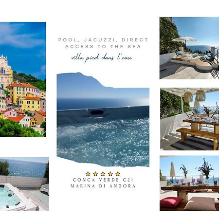 Conca Verde C21- Beach Front Little Villas Pool, Private Jacuzzi Sea View Andora Екстер'єр фото